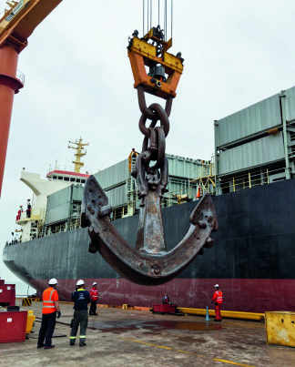 Illustrative marine windlass repair