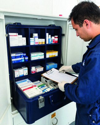 Illustrative marine integrated vessel stores